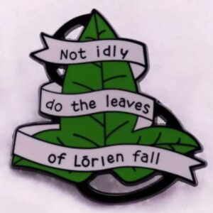 LOTR Lord of the Rings Lorien Leaf Enamel Pin